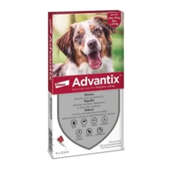 ADVANTIX SPOT ON soluz 4 pipette 2,5 ml 250 mg + 1.250 mg cani da 10 a 25 Kg