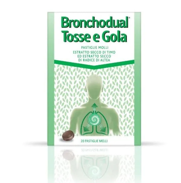 H_44625022_1_3840x.webp BRONCHODUAL TOSSE E GOLA 20 pastiglie molli - immagine 1